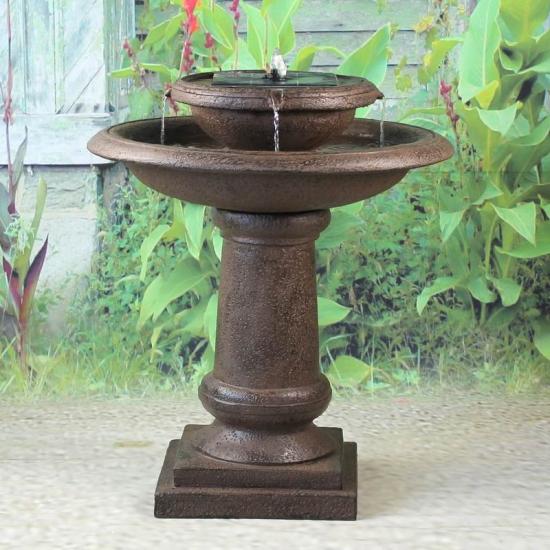 solar birdbath fountain