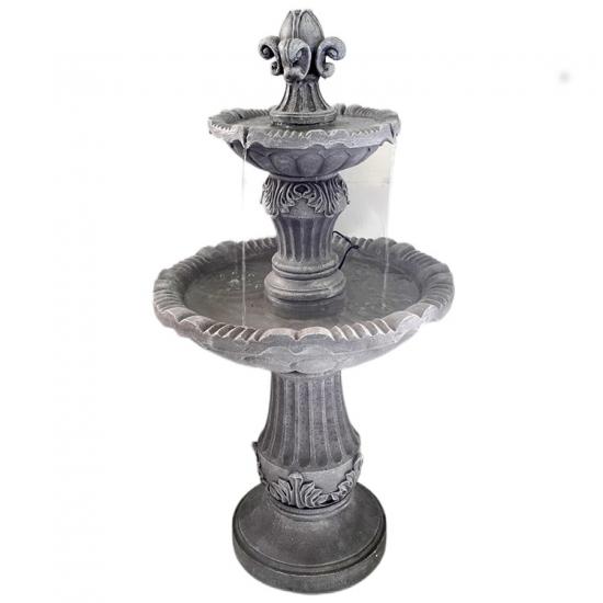 2-tier solar-powered outdoor water fountain