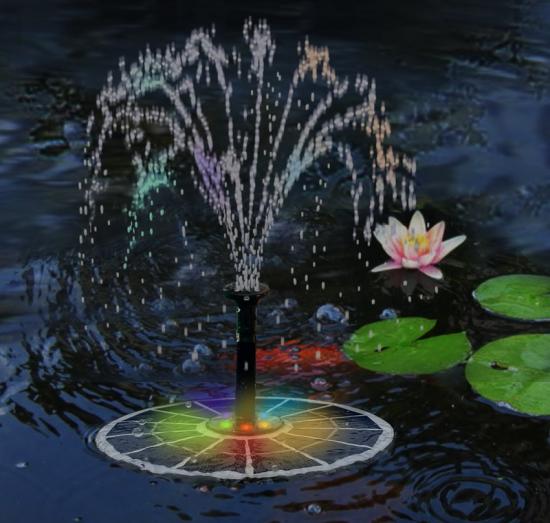 solar floating small fountain