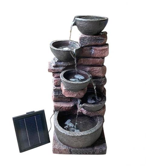 solar cascading pot fountain