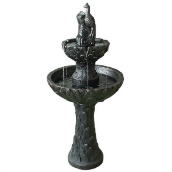 solar cascading  Glazed Potsfountain