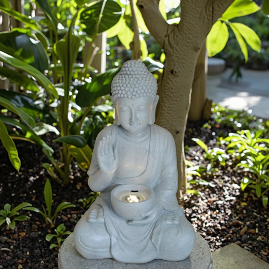 meditation buddha water fountain