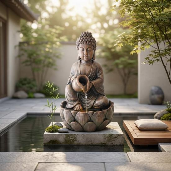 buddha statue water fountain