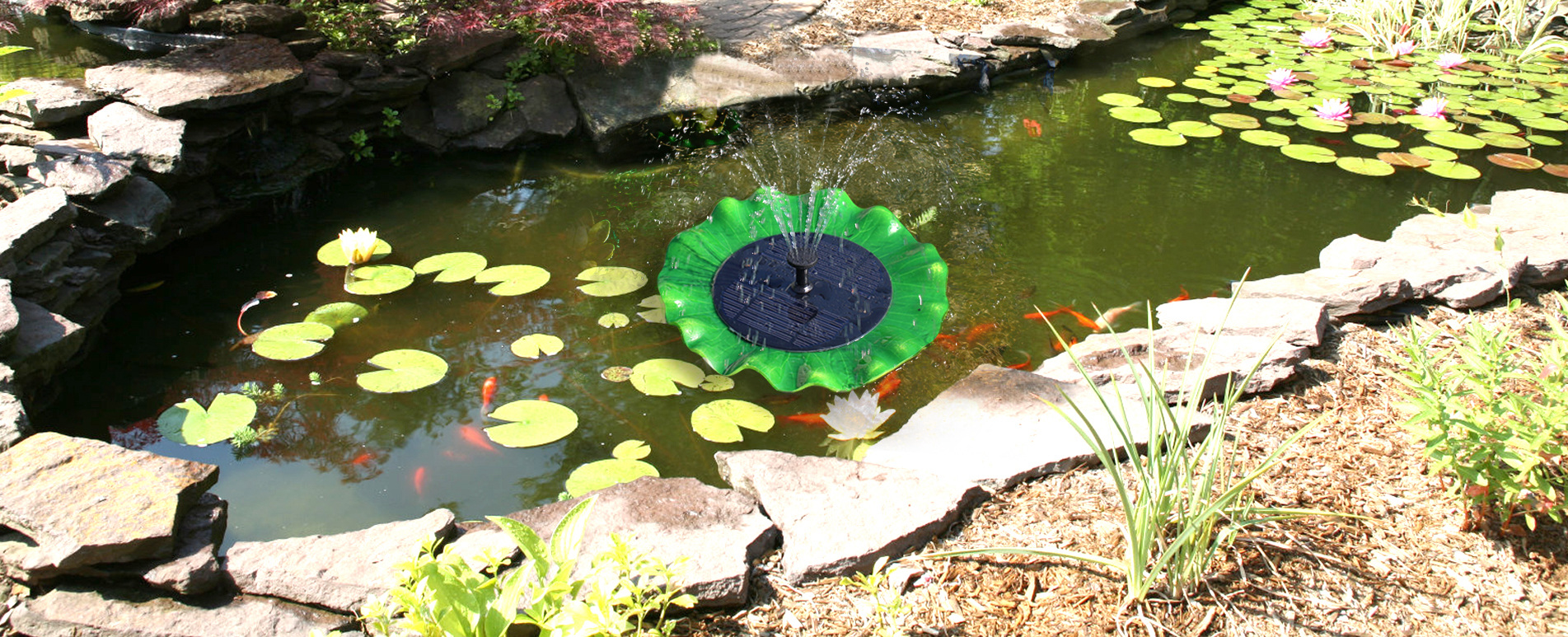 outdoor floating pond pump